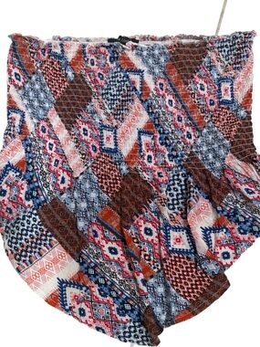 Smocked Tube Top in Red, white & Blue Patchwork or Bandana Print ⭐️NWT⭐️